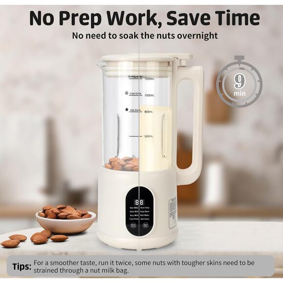 8 in 1 Nut Milk Maker Machine 40oz(1200ml) - Picture 9 of 14